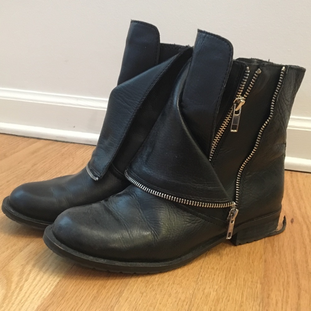 Dual Zip Moto Boots
